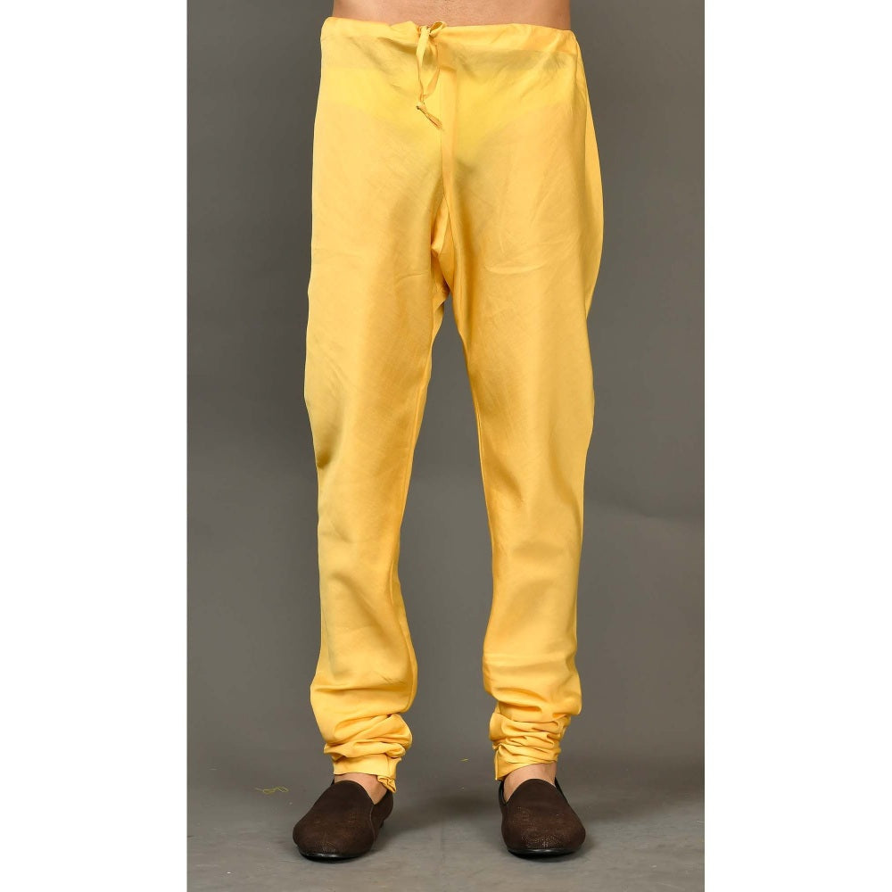Simaaya Yellow Premium Quality Silk Pyjama for Men