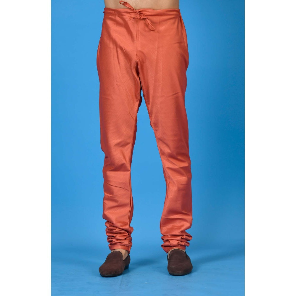 Simaaya Rust Premium Quality Silk Pyjama for Men