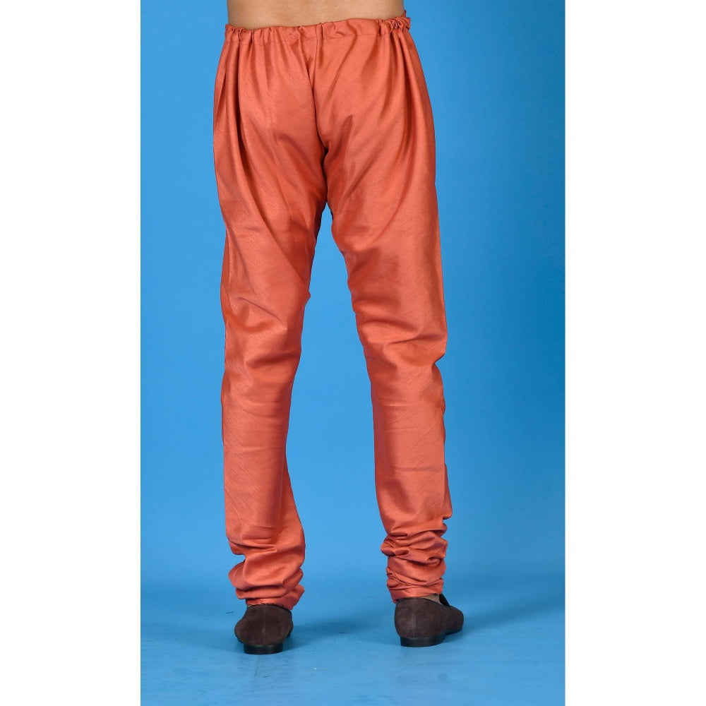 Simaaya Rust Premium Quality Silk Pyjama for Men