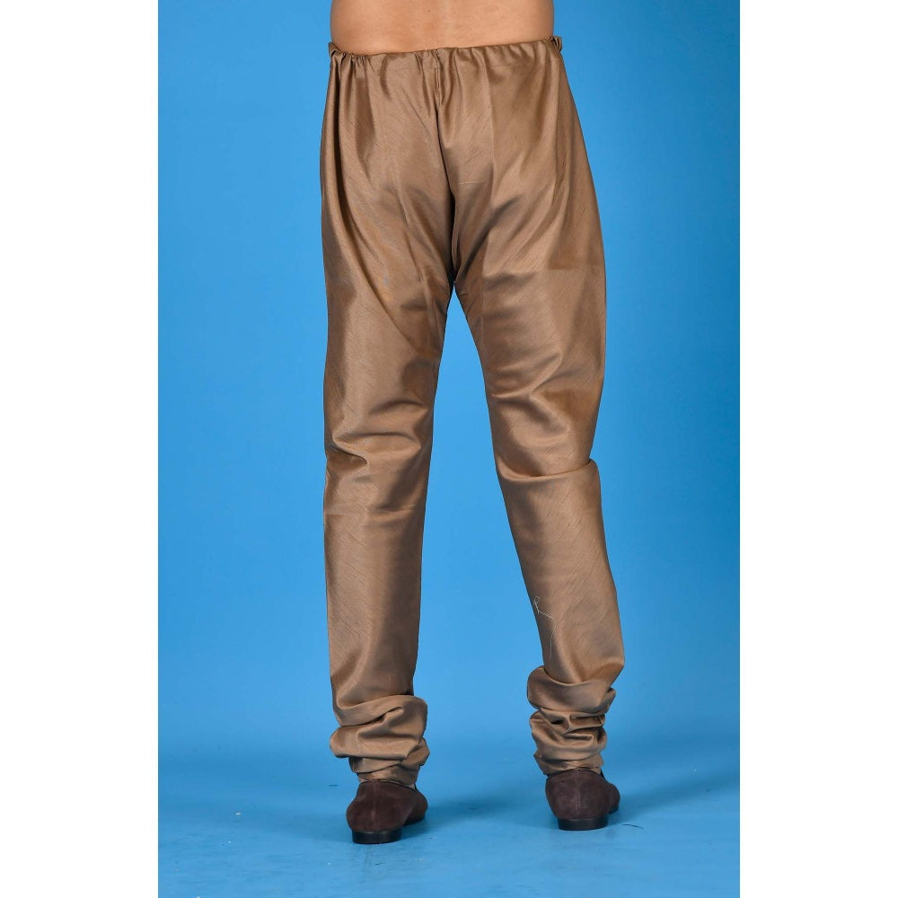 Simaaya Brown Premium Quality Silk Pyjama for Men