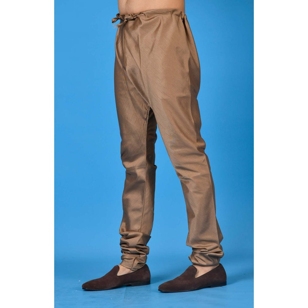 Simaaya Brown Premium Quality Silk Pyjama for Men