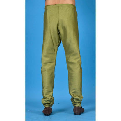 Simaaya Olive Premium Quality Silk Pyjama for Men