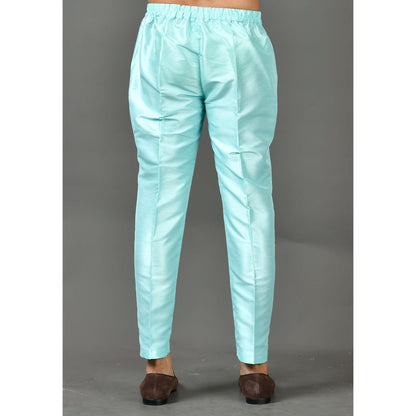 Simaaya Premium Quality Silk Made Bottoms for Men- Blue