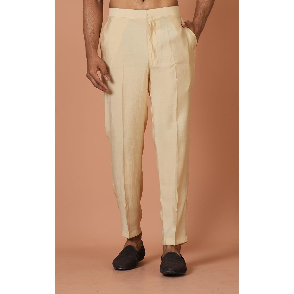 Simaaya Premium Quality Satin Made Bottoms for Men- Beige