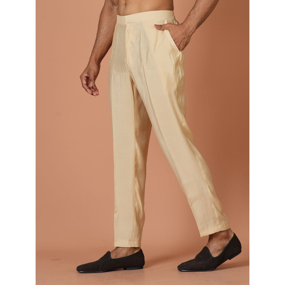 Simaaya Premium Quality Satin Made Bottoms for Men- Beige