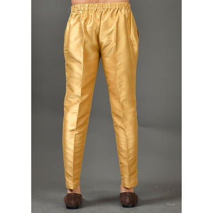 Simaaya Premium Quality Silk Made Bottoms for Men- Golden