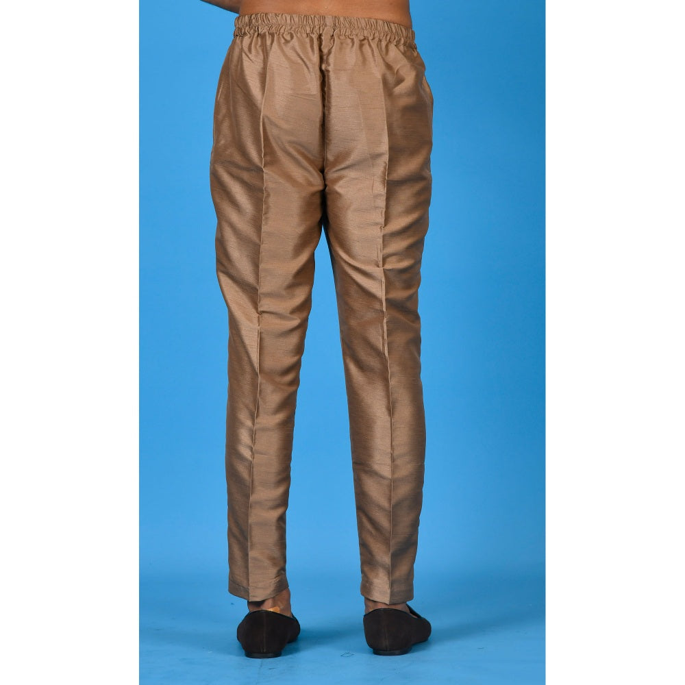 Simaaya Premium Quality Silk Made Bottoms for Men- Brown
