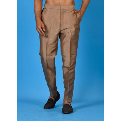 Simaaya Premium Quality Silk Made Bottoms for Men- Brown