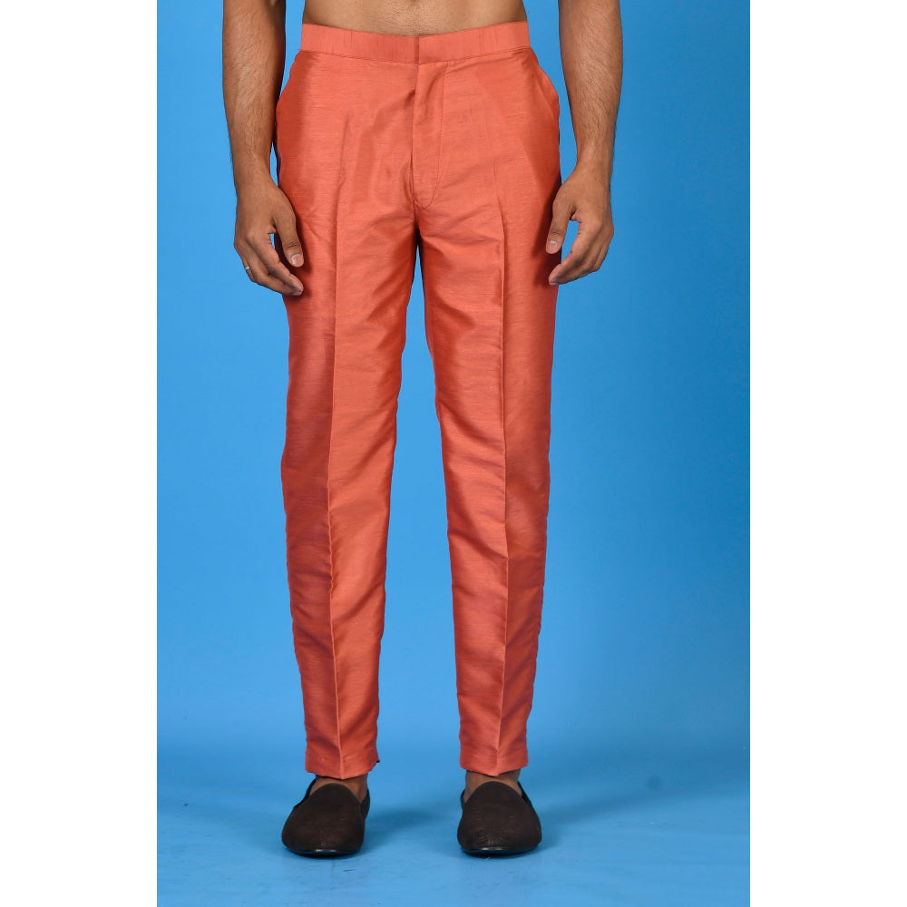 Simaaya Premium Quality Silk Made Bottoms for Men- Peach