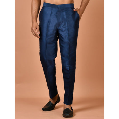 Simaaya Premium Quality Silk Made Bottoms for Men- Blue