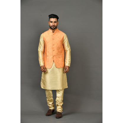 Simaaya Premium Quality Silk Made Kurta with Churidar and Jacket (Set of 3)