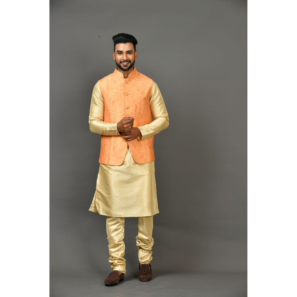 Simaaya Premium Quality Silk Made Kurta with Churidar and Jacket (Set of 3)
