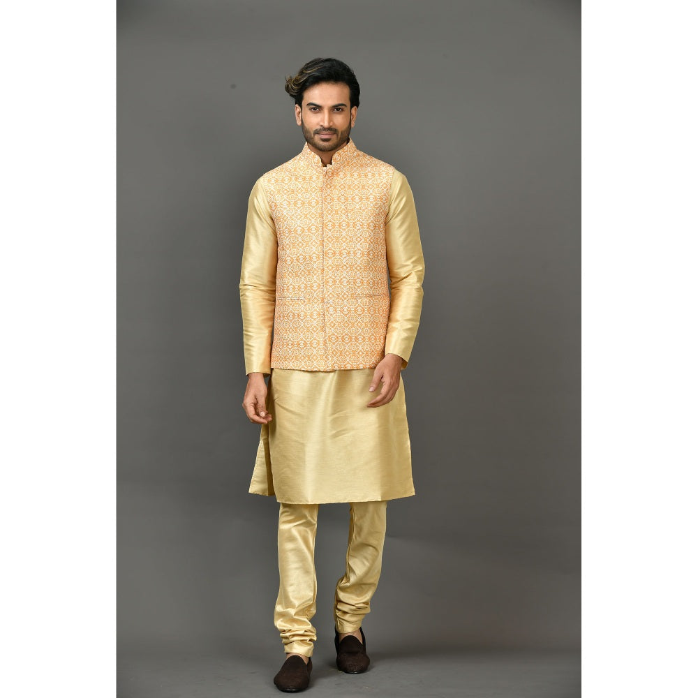 Simaaya Premium Quality Silk Made Kurta with Churidar and Jacket (Set of 3)