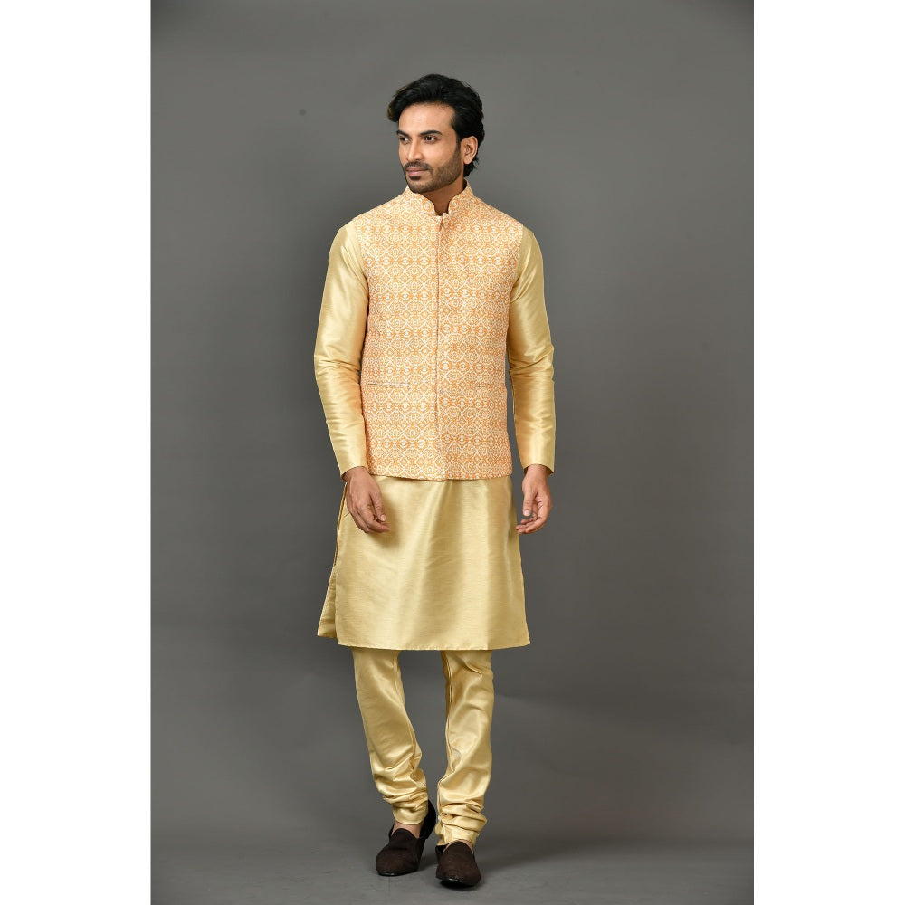 Simaaya Premium Quality Silk Made Kurta with Churidar and Jacket (Set of 3)