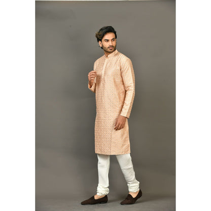 Simaaya Premium Quality Silk Made Kurtas for Men- Beige