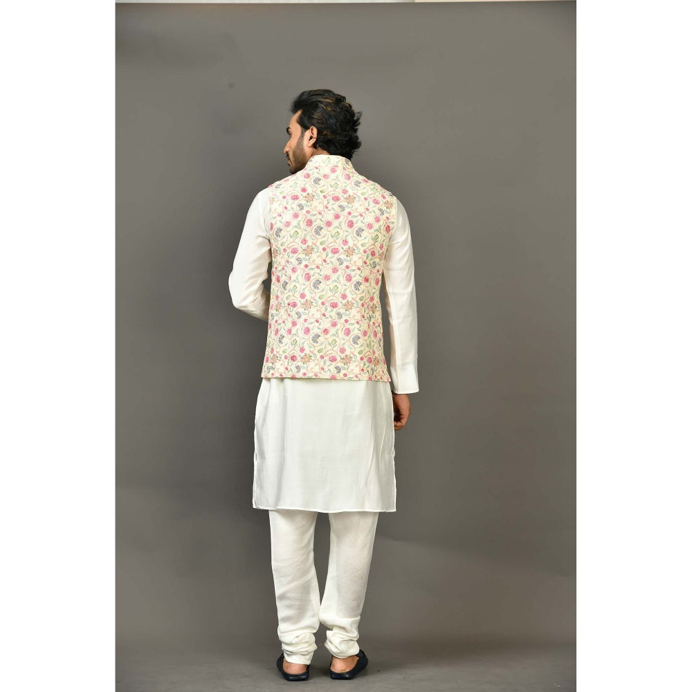 Simaaya Premium Quality Linen Kurta with Churidar and Jacket - Multi-Color (Set of 3)