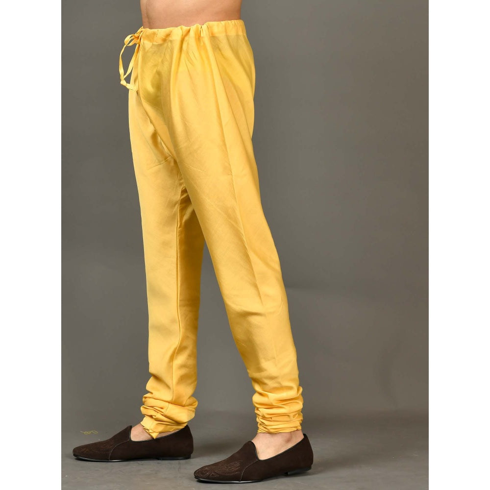 Simaaya Premium Quality Silk Churidar Pant - Yellow