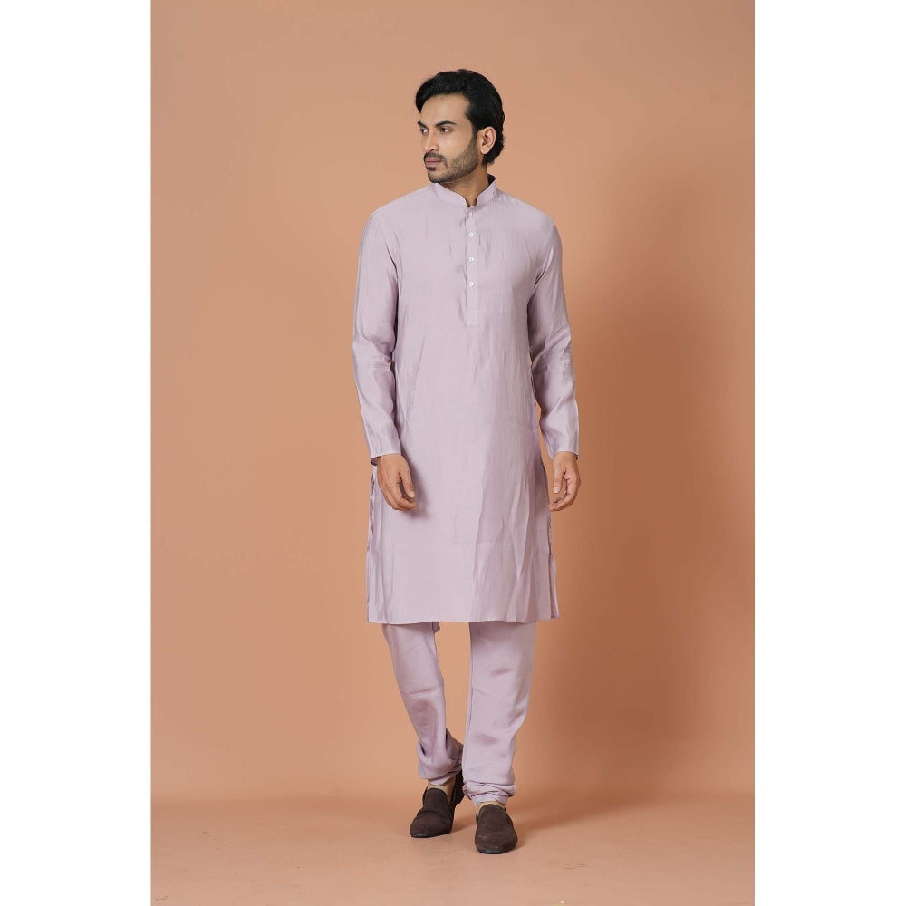 Simaaya Premium Quality Cotton Silk Kurta with Churidar - Purple (Set of 2)