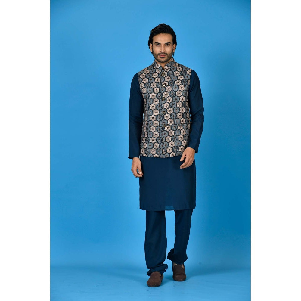 Simaaya Premium Quality Linen Kurta with Churidar and Jacket - Multi-Color (Set of 3)