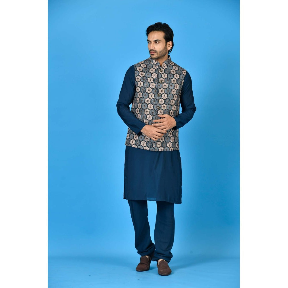 Simaaya Premium Quality Linen Kurta with Churidar and Jacket - Multi-Color (Set of 3)