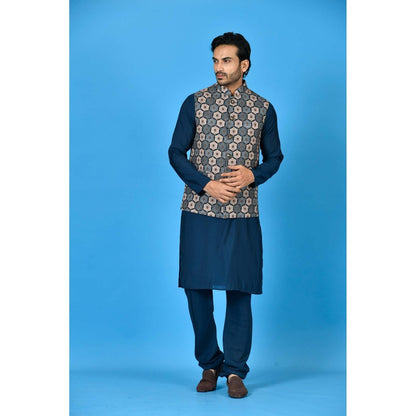 Simaaya Premium Quality Linen Kurta with Churidar and Jacket - Multi-Color (Set of 3)