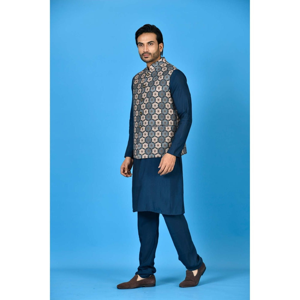 Simaaya Premium Quality Linen Kurta with Churidar and Jacket - Multi-Color (Set of 3)