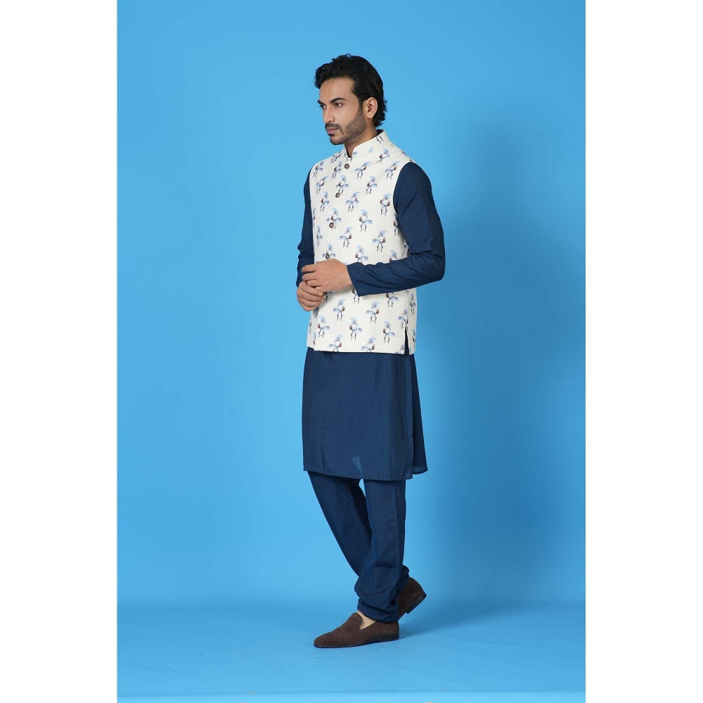 Simaaya Premium Quality Cotton Silk Kurta with Churidar and Jacket - Multi-Color (Set of 3)