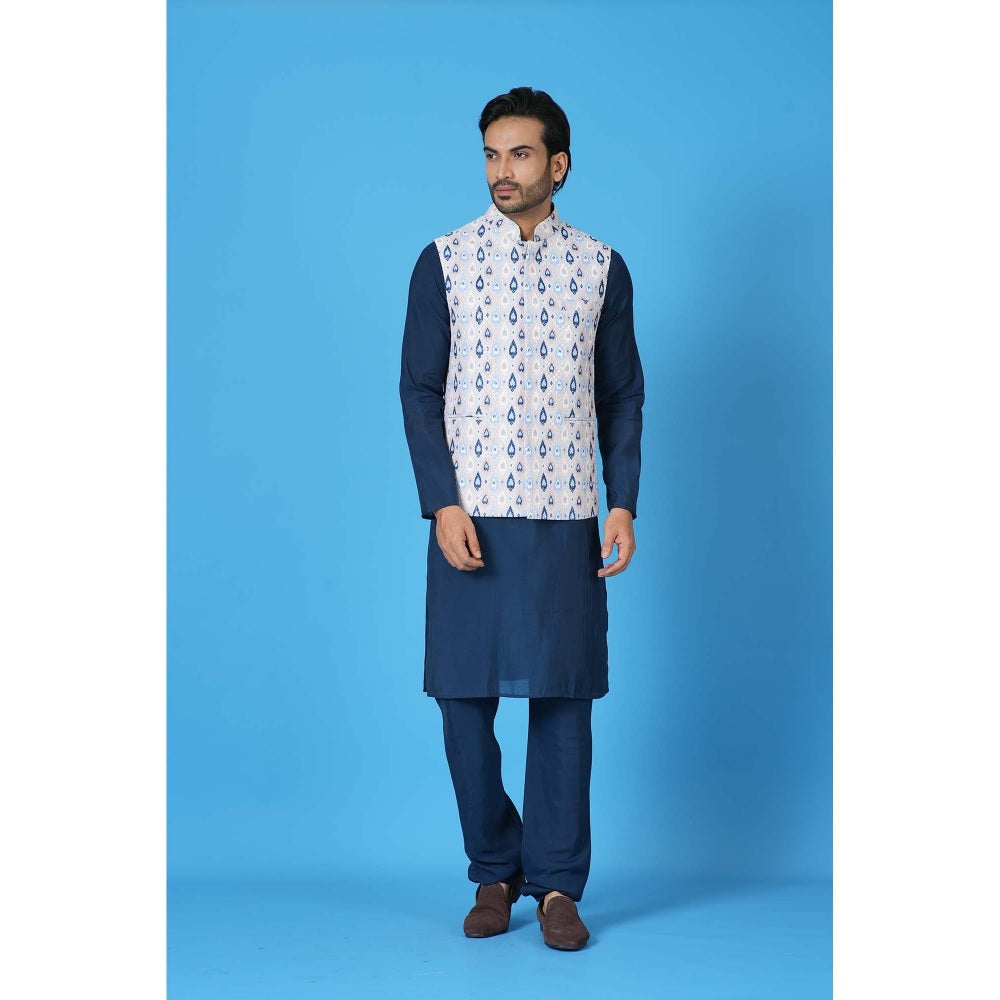 Simaaya Premium Quality Cotton Silk Kurta with Churidar and Jacket - Multi-Color (Set of 3)