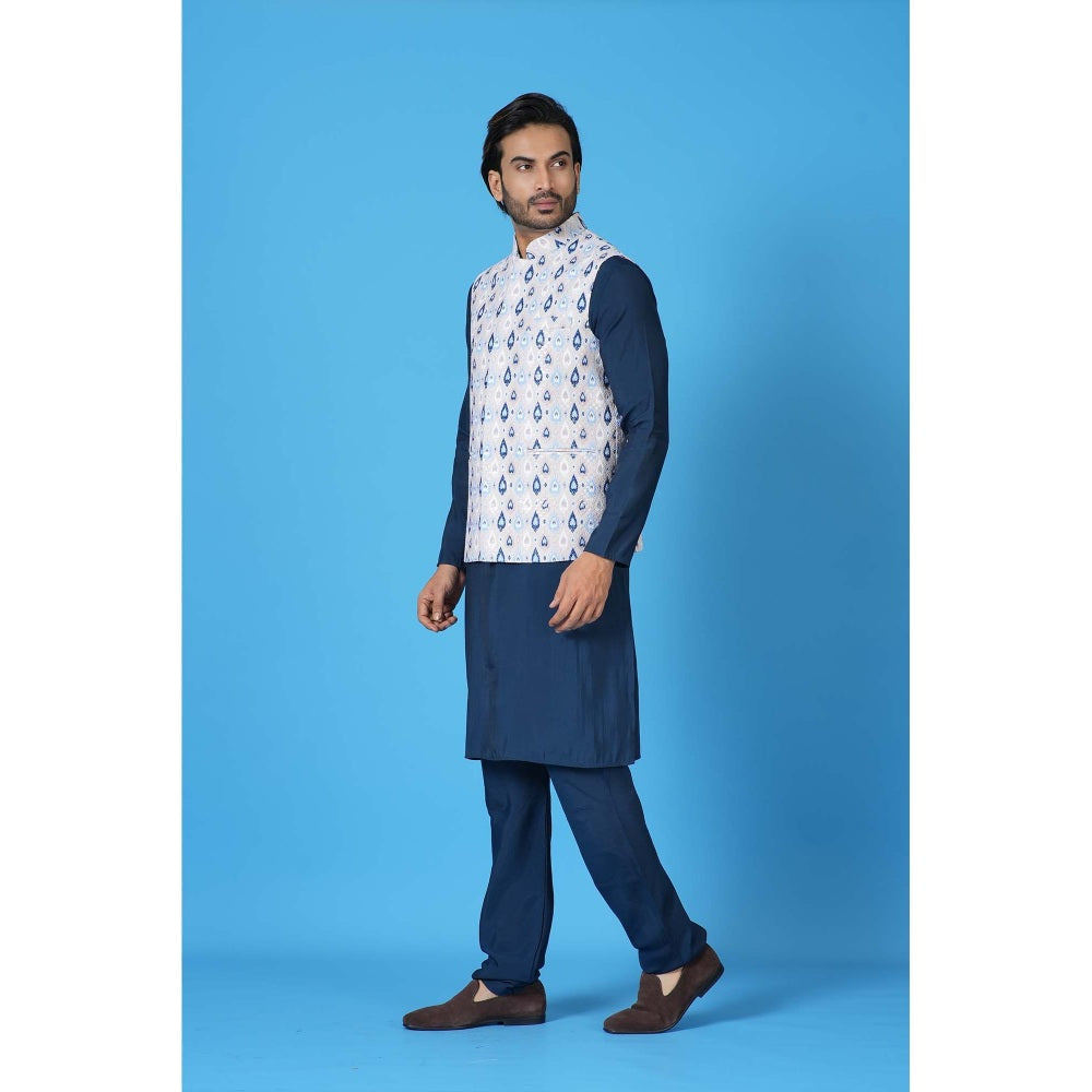 Simaaya Premium Quality Cotton Silk Kurta with Churidar and Jacket - Multi-Color (Set of 3)