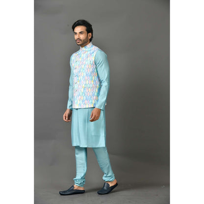 Simaaya Premium Quality Silk Kurta with Churidar and Jacket - Multi-Color (Set of 3)