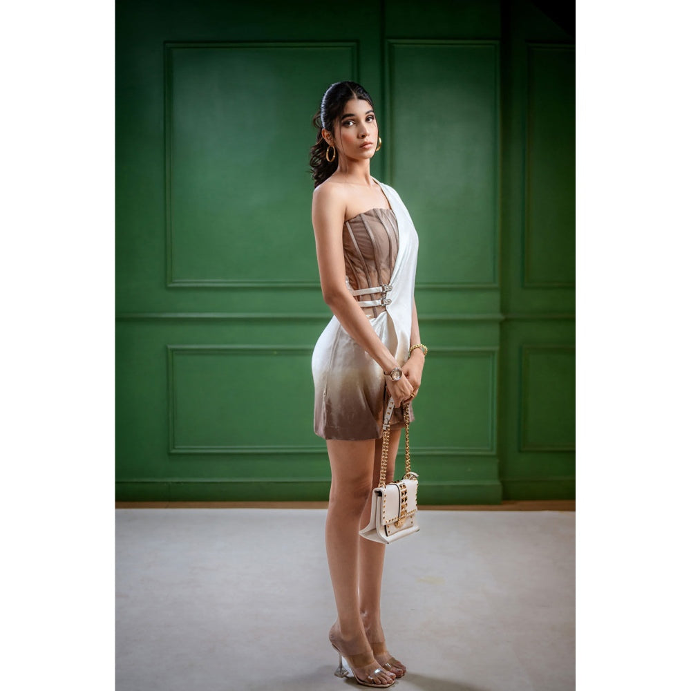 Label Simran Kochher White Dune Dream Mini Dress