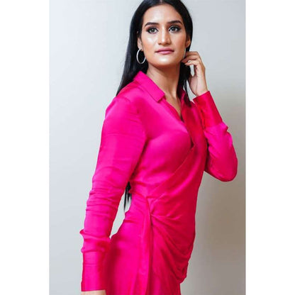 Label Simran Kochher Pink Bombshell Mini Dress