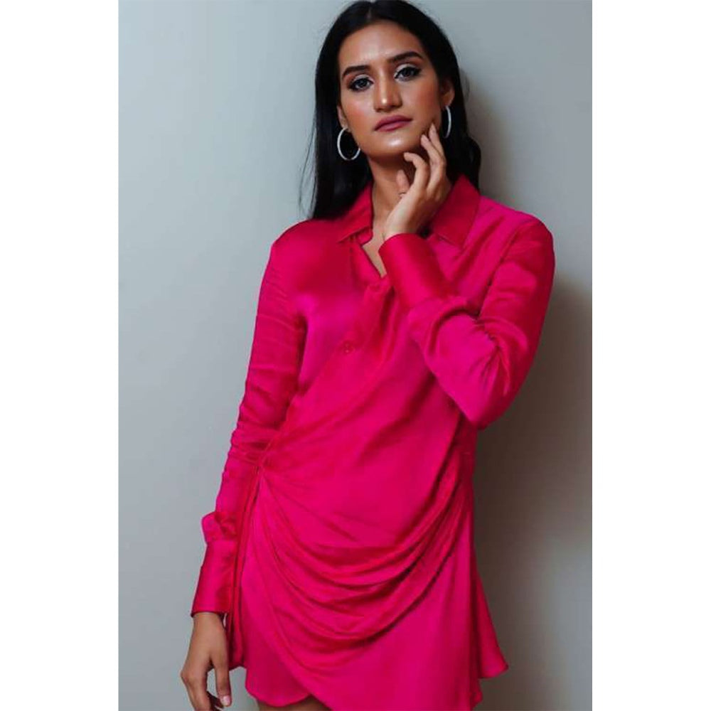 Label Simran Kochher Pink Bombshell Mini Dress