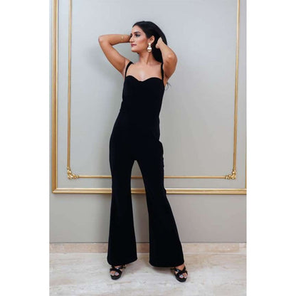 Label Simran Kochher Black Midnight Rendezvous Jumpsuit