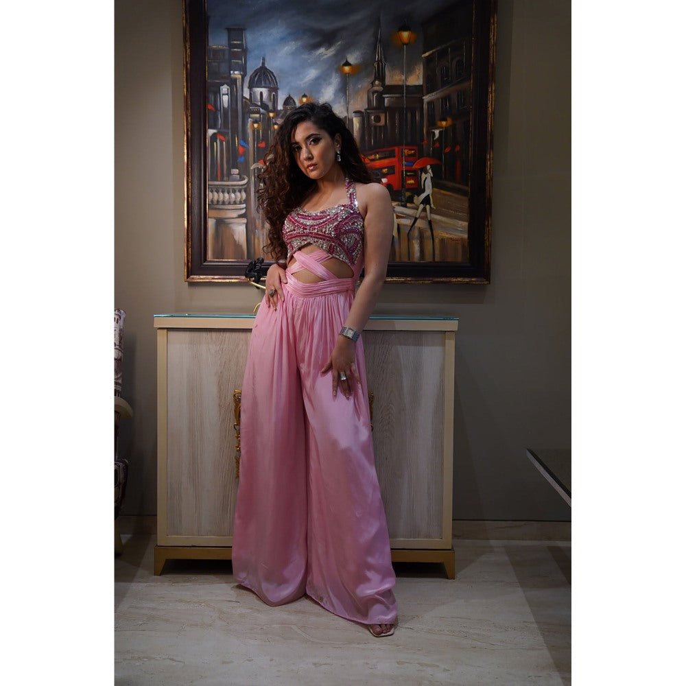 Label Simran Kochher Pink Desi Barbie Jumpsuit