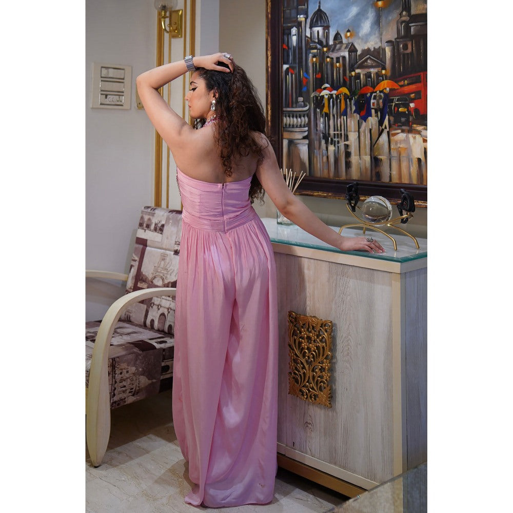 Label Simran Kochher Pink Desi Barbie Jumpsuit