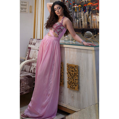Label Simran Kochher Pink Desi Barbie Jumpsuit