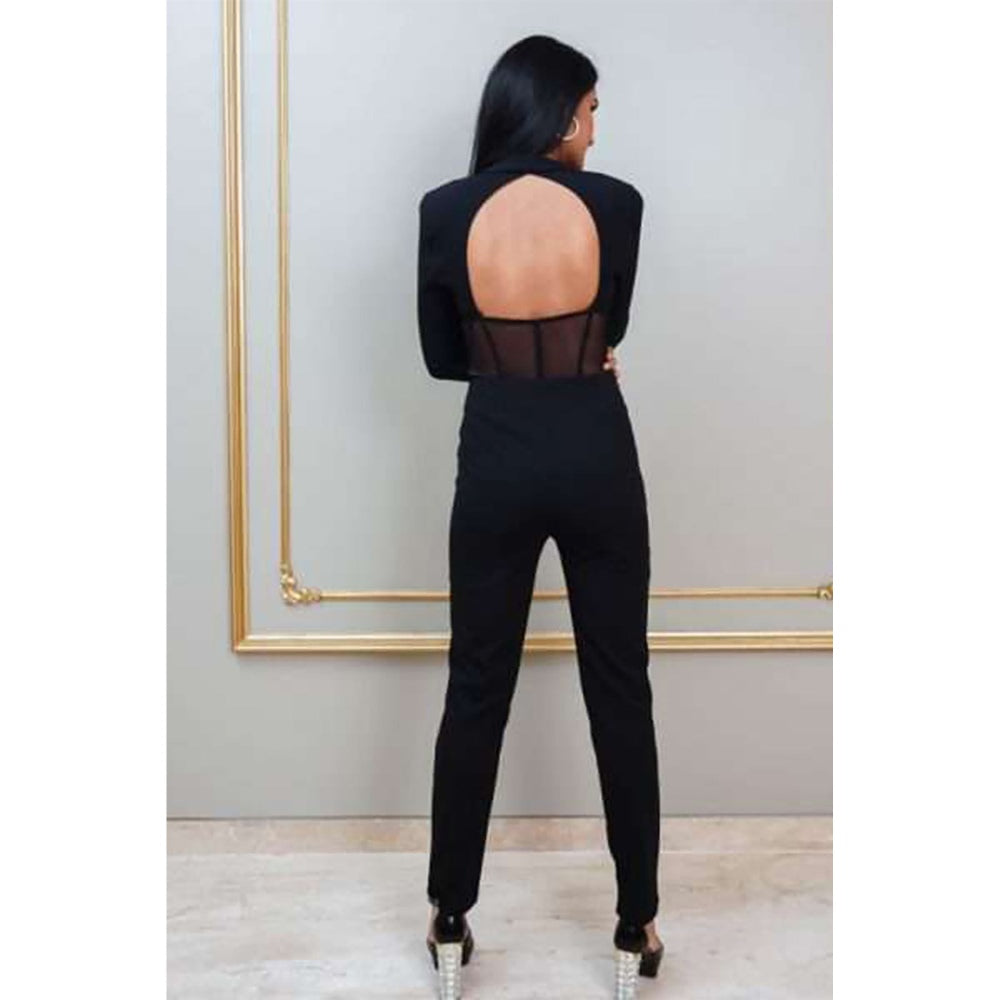 Label Simran Kochher Black Hot Mess Corset Bodysuit