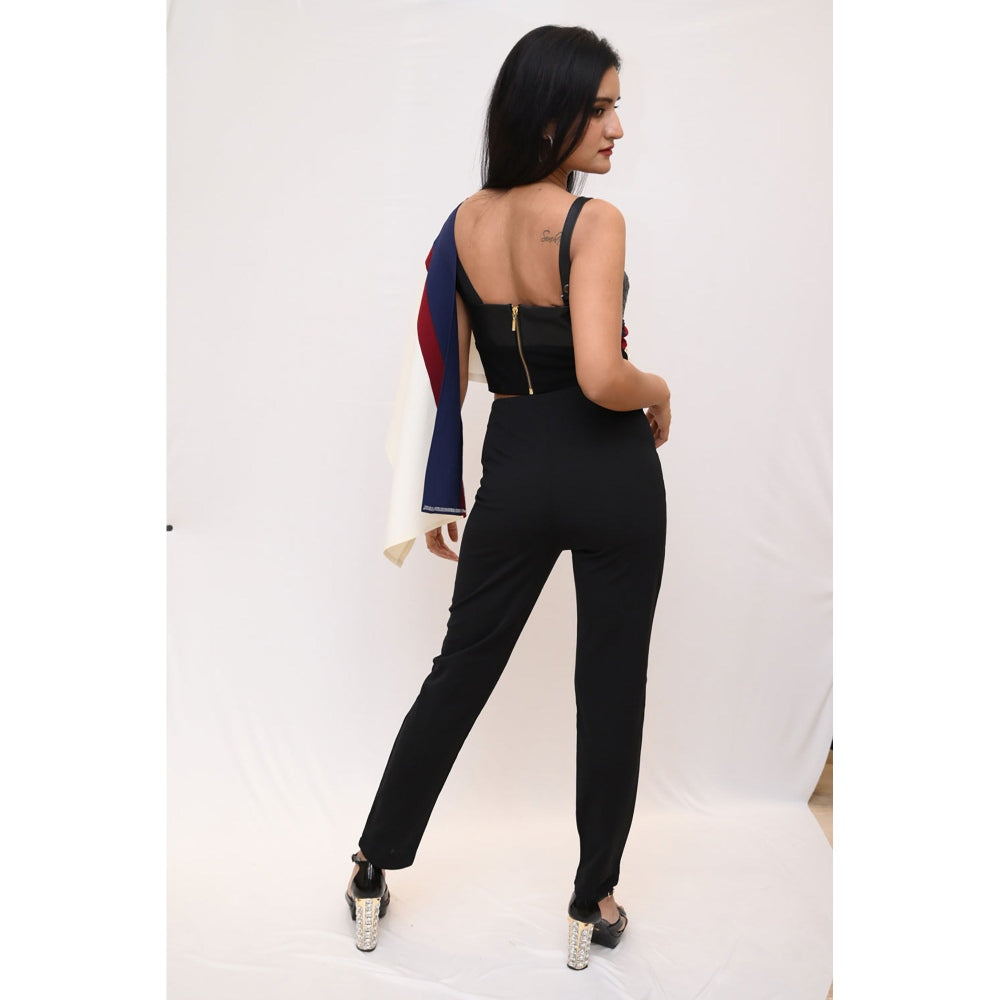 Label Simran Kochher Multi-Colour Bustier Fall Top