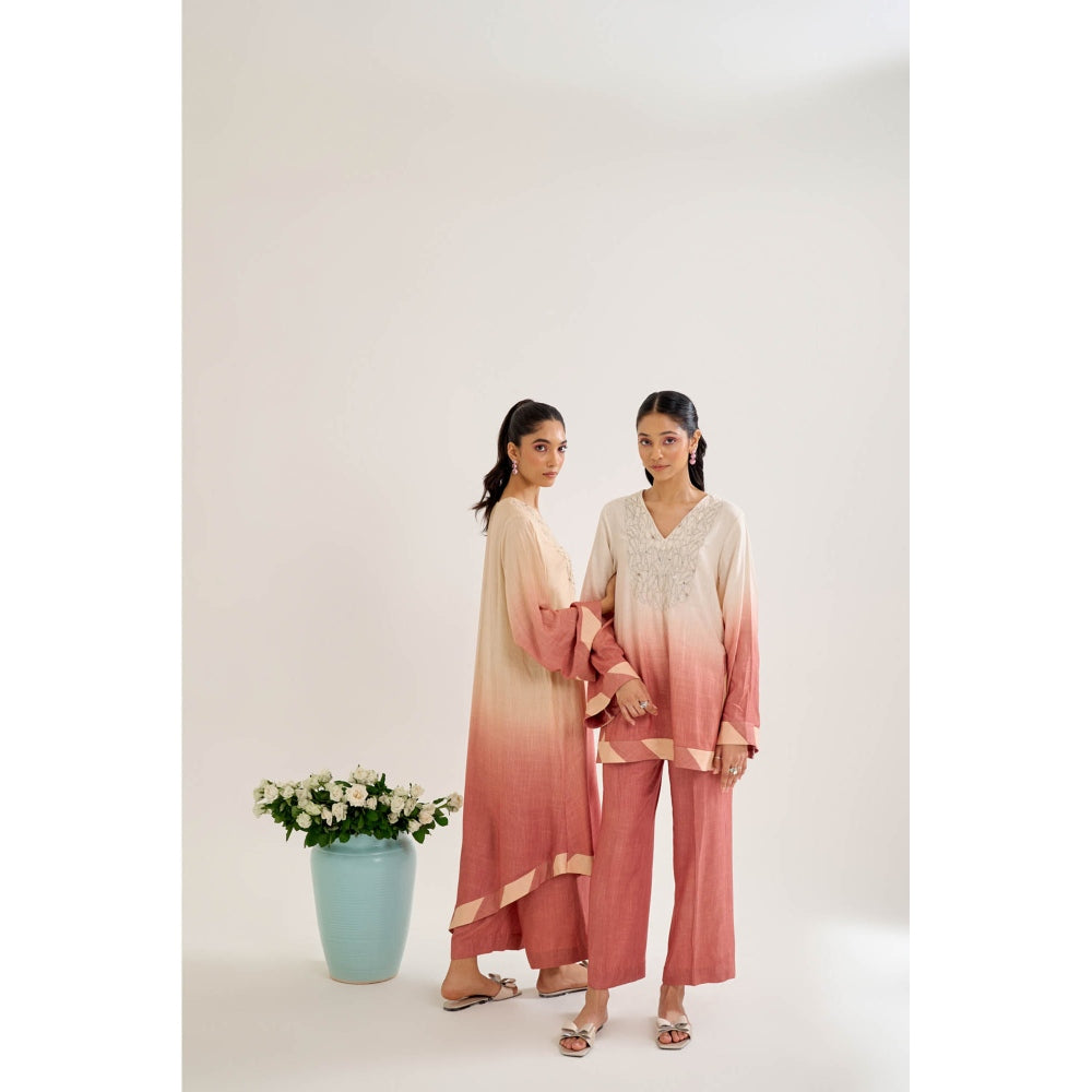 Siyona by Ankurita Peach Palash Co-Ord (Set of 2)