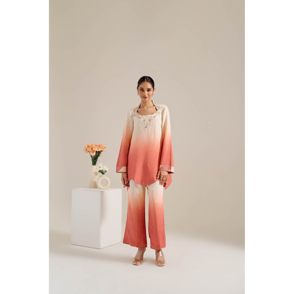 Siyona by Ankurita Rust Dahlia Co-Ord (Set of 2)