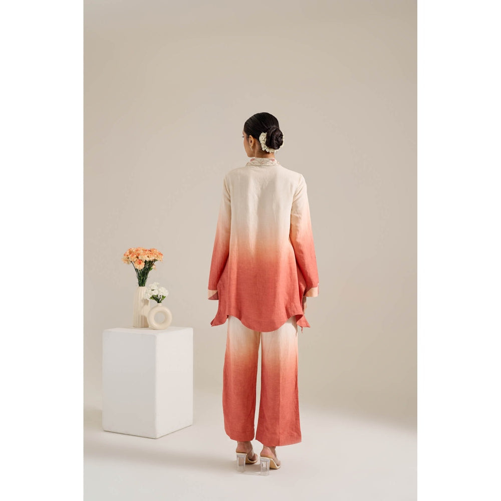 Siyona by Ankurita Rust Dahlia Co-Ord (Set of 2)