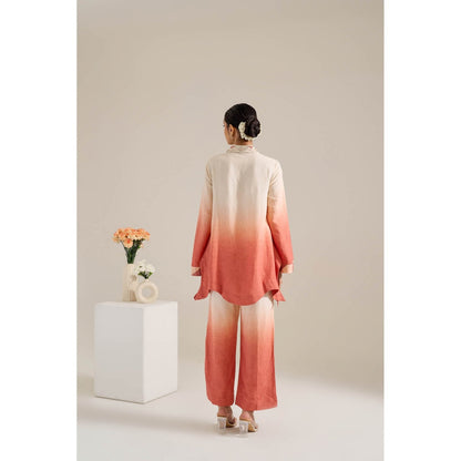 Siyona by Ankurita Rust Dahlia Co-Ord (Set of 2)