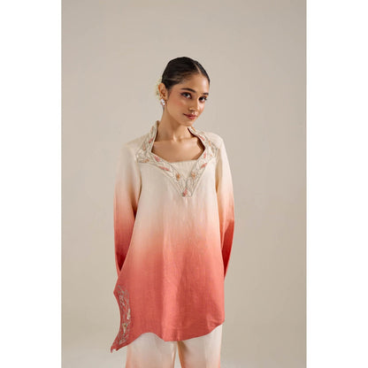 Siyona by Ankurita Rust Dahlia Co-Ord (Set of 2)