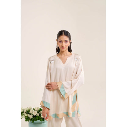 Siyona by Ankurita White Lily Co-Ord (Set of 2)