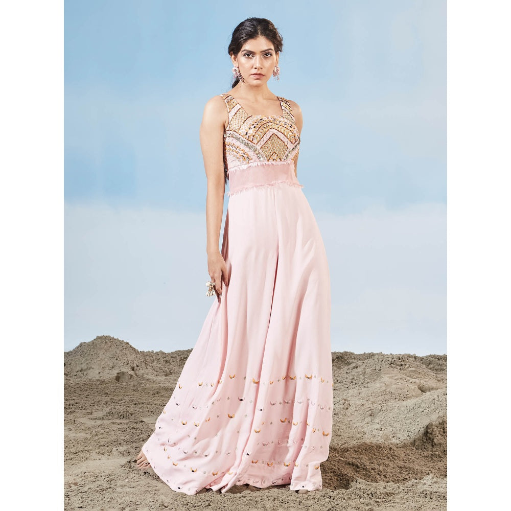 Siyona by Ankurita Pink Sunset Jumpsuit