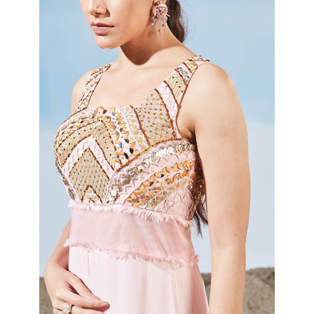 Siyona by Ankurita Pink Sunset Jumpsuit