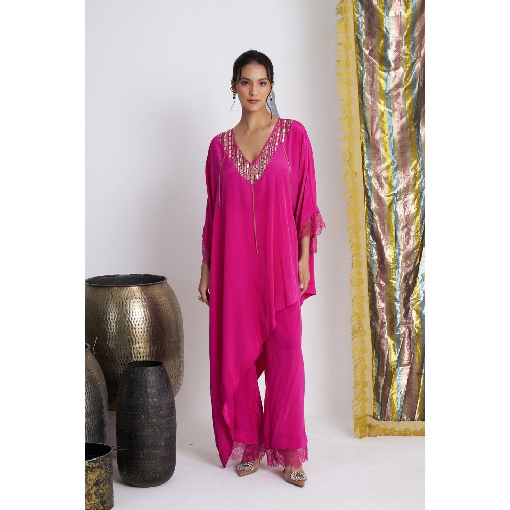Siyona by Ankurita Gulabo Rani Embroidered Kurta with Pant (Set of 2)