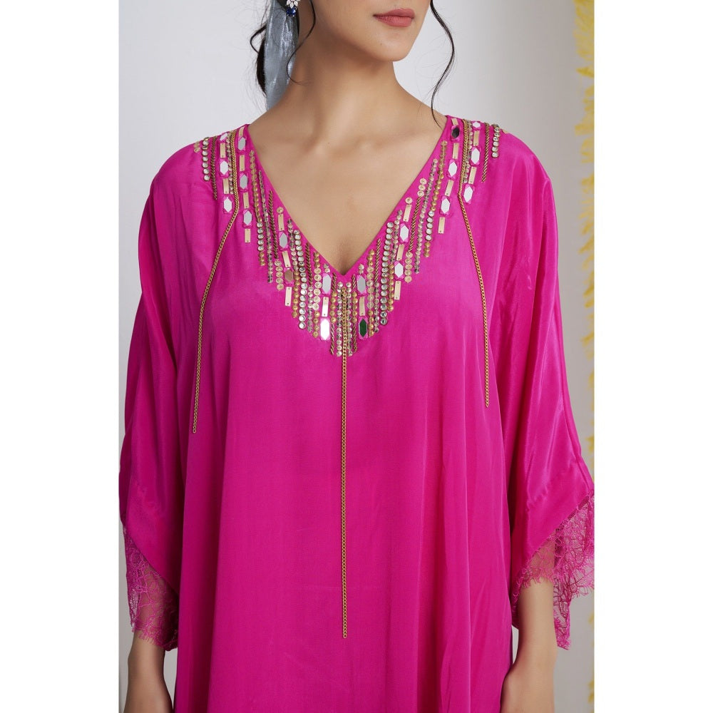 Siyona by Ankurita Gulabo Rani Embroidered Kurta with Pant (Set of 2)