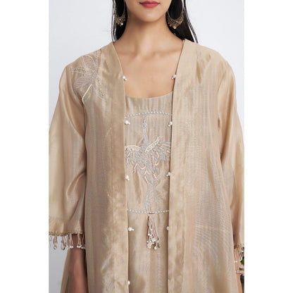 Siyona by Ankurita Zarbulbul Embroidered Jacket with Kurta and Pant (Set of 3)